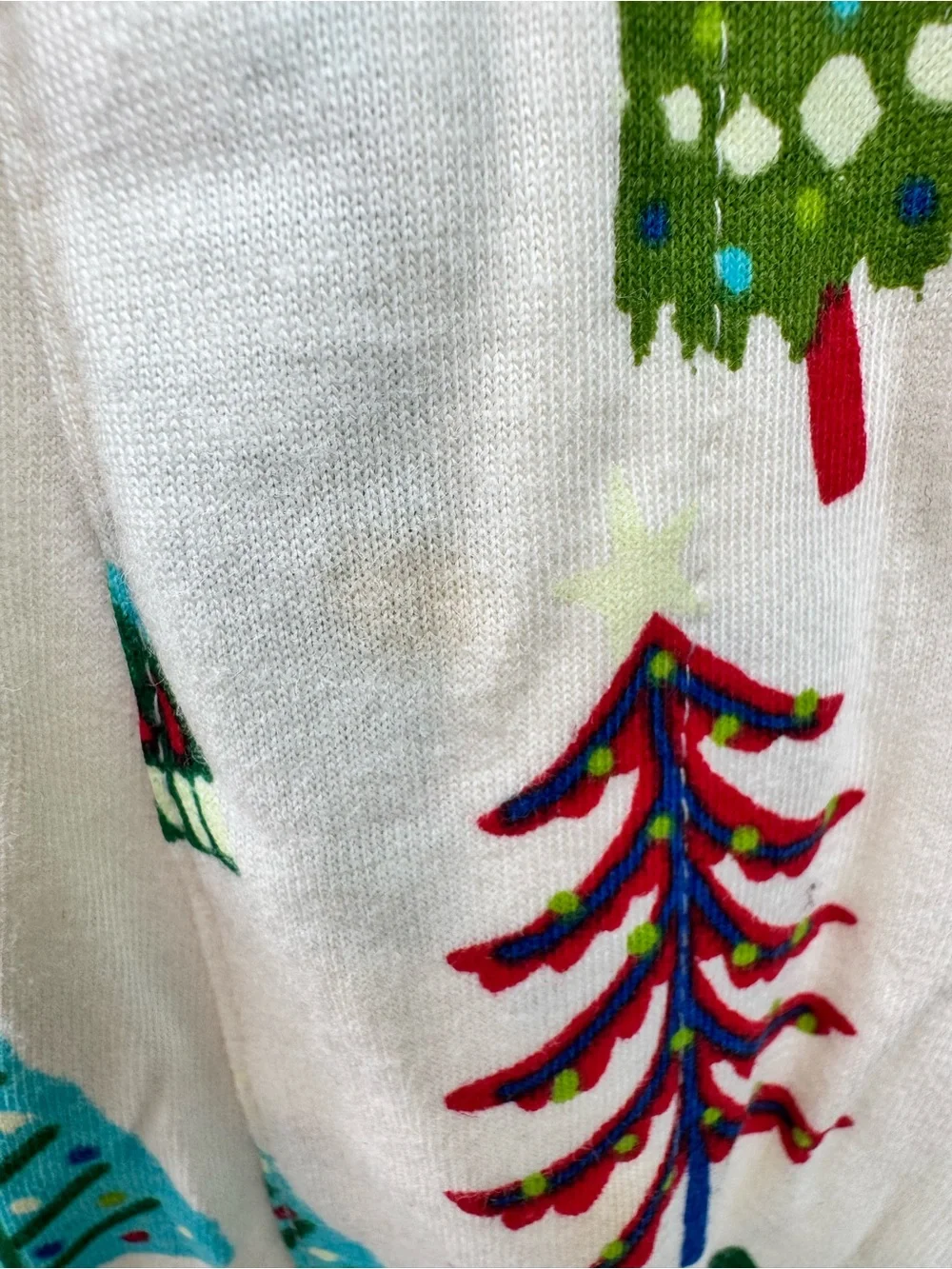 NWT Little Blue House Christmas Tree Pajama Pants Glow In Dark Pockets Large